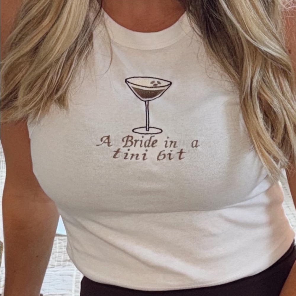 Embroidered Bride in a Tini Bit Bella Canvas Tank